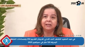 مي عبد الحميد تكشف الحد الأدنى للإيجار القديم 250 ومساحات الشقق البديلة 120 متر في سبتمبر 2025
